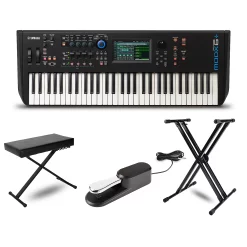 New 💯 Yamaha Yamaha MODX6+ Synthesizer With Stand, Bench And Sustain Pedal ✔️